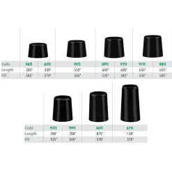 .355" Tapered Iron Ferrules - Black