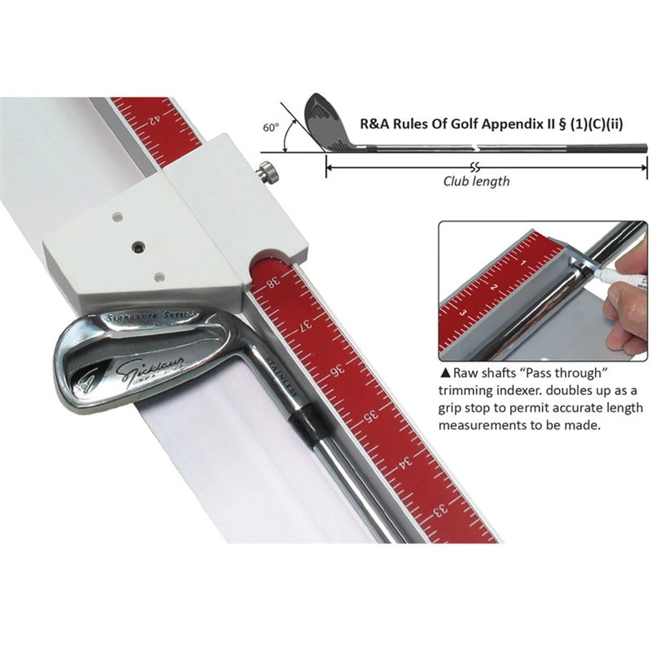 Golf Mechanix 3 In 1 Bench Mount Ruler-GM1025 1 Golf Mechanix 3 In 1 Bench Mount Ruler-GM1025