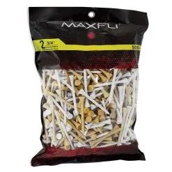 Maxfli 2.75'' Natural/White Golf Tees 500-Pack-MX182