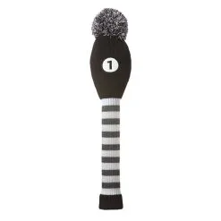Maxfli Vintage Knit Driver Headcover Black/White