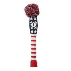 Maxfli Vintage Knit Driver Headcover Red/White/Blue