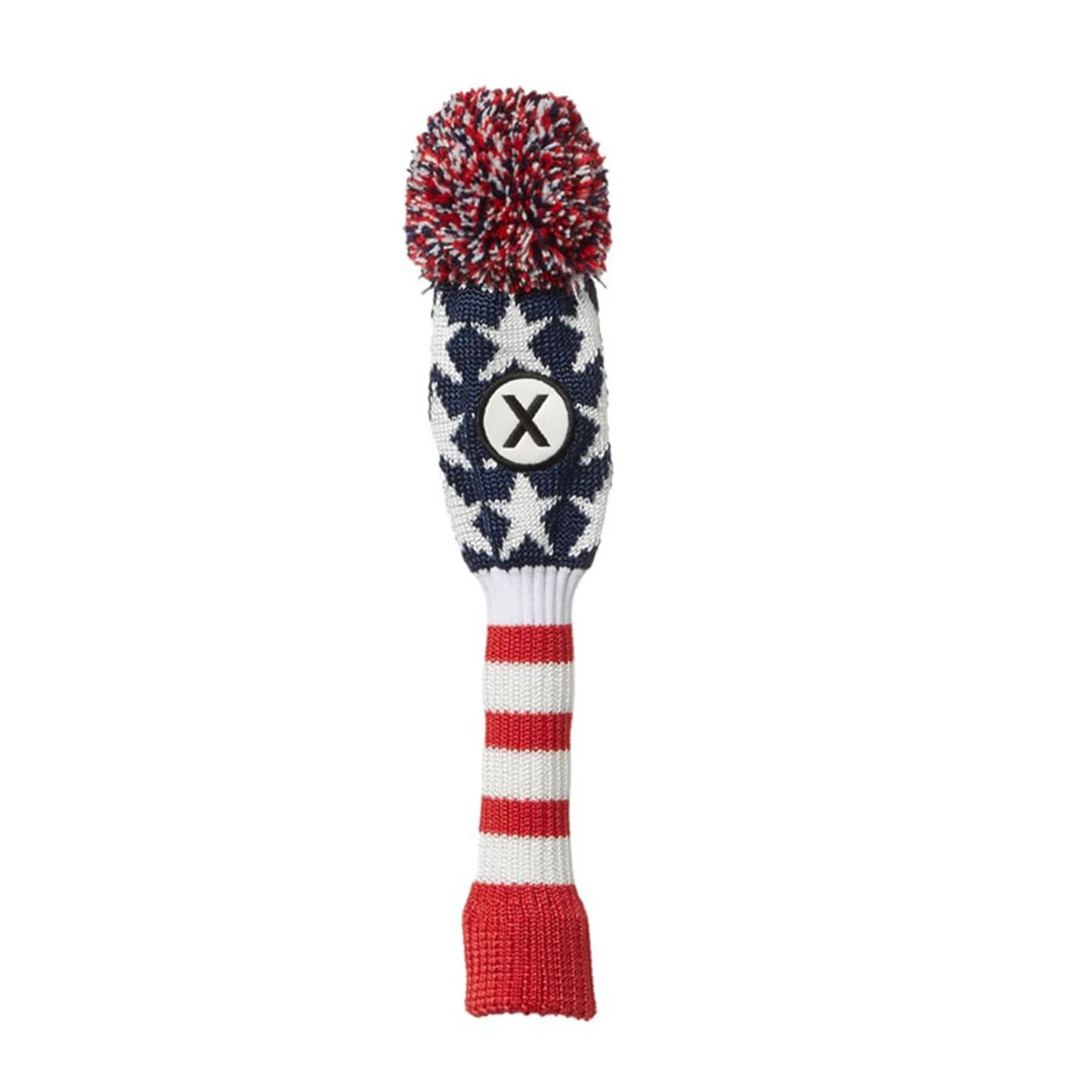 Maxfli Vintage Knit Hybrid Headcover Red/White/Blue 1 Maxfli Vintage Knit Hybrid Headcover Red/White/Blue